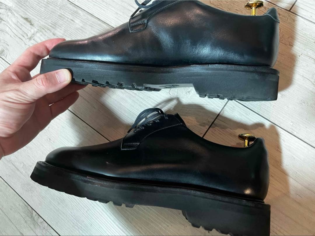 た*ん様 菅原靴店別注WHプレーントゥ(24.5) ブラックレザーシューズ公式サ