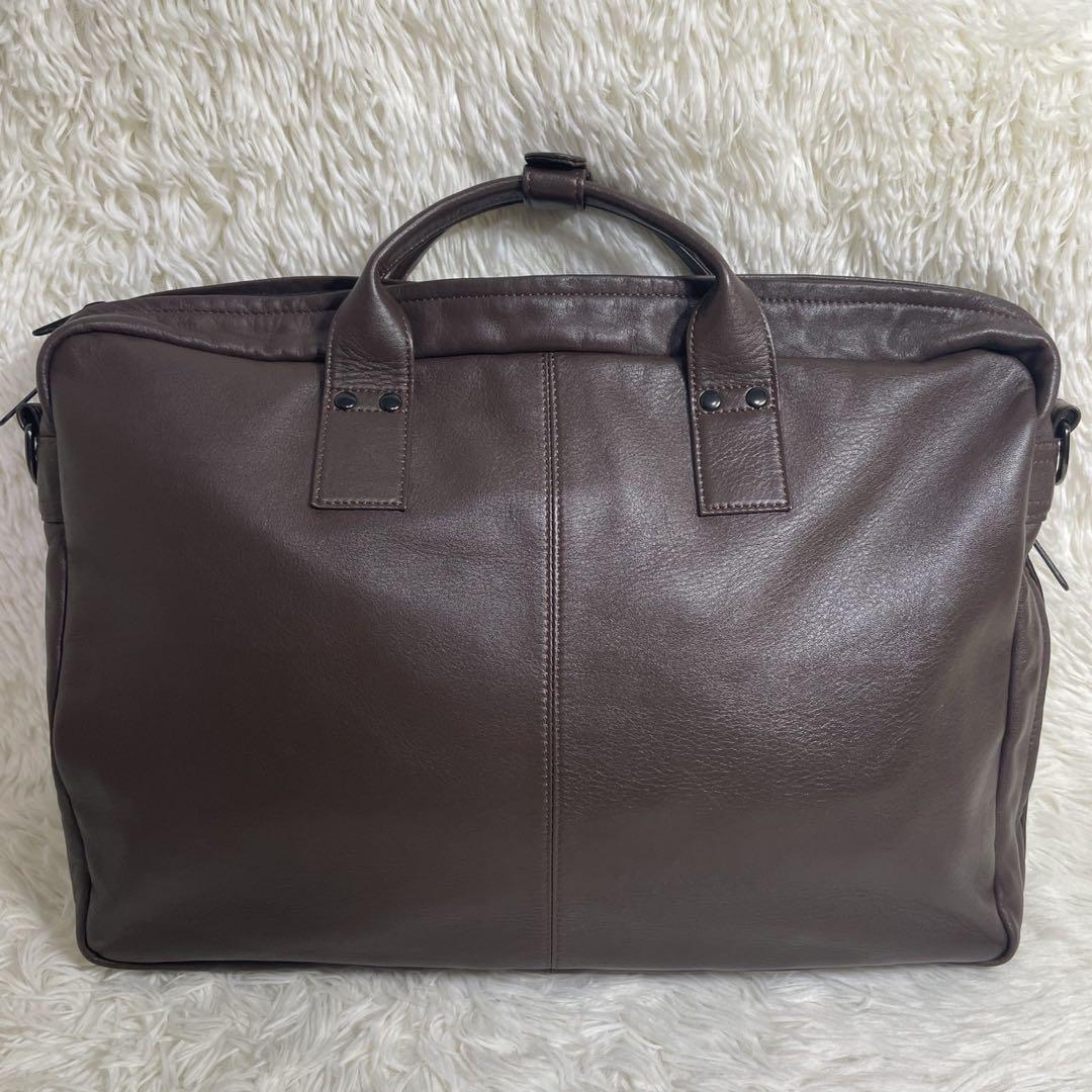 PORTER アラウンド ブリーフケース ポーター 2way ブラウン レザー