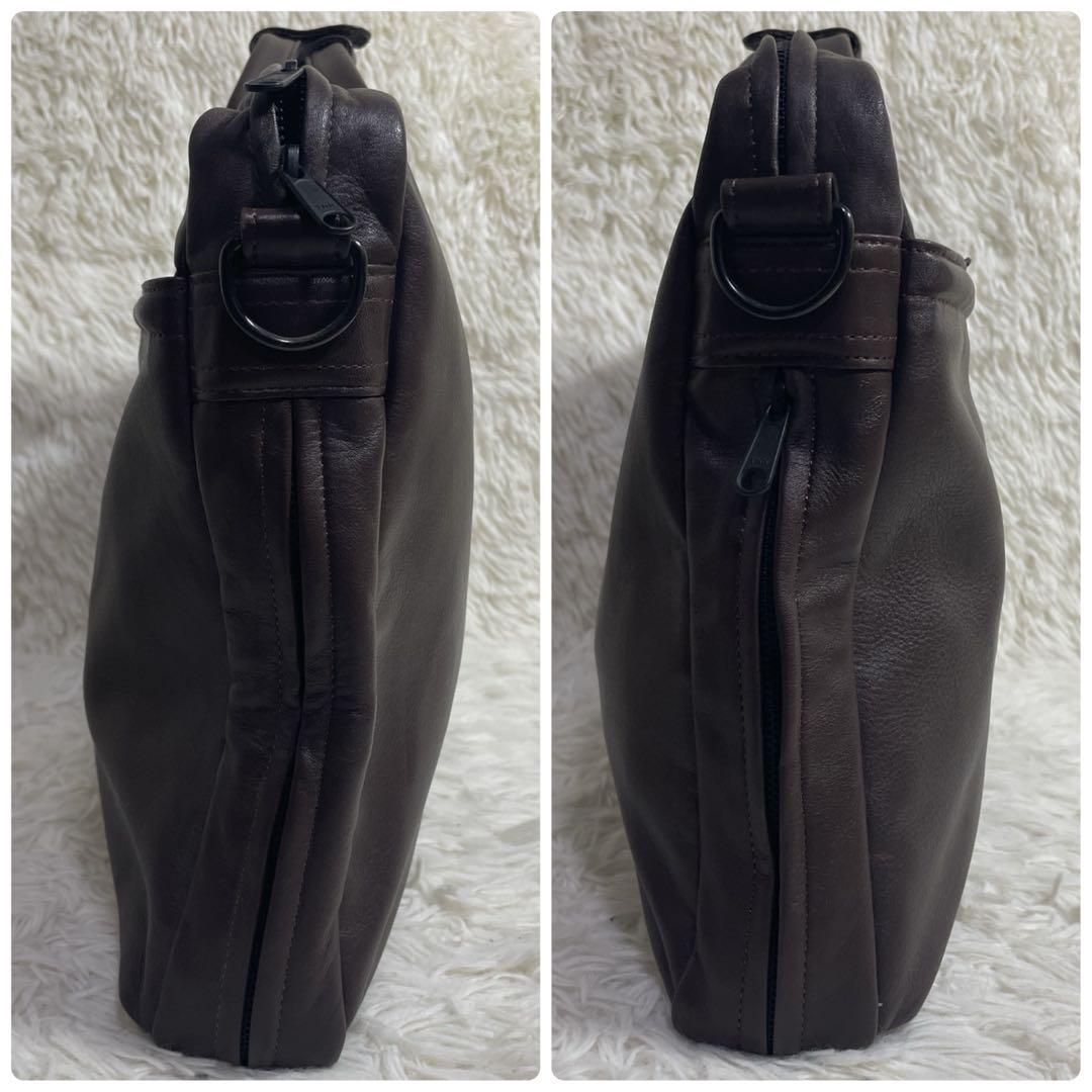 PORTER アラウンド ブリーフケース ポーター 2way ブラウン レザー