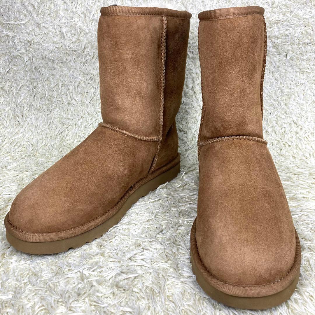 『未使用級』UGG アグ ムートンブーツ クラシック ショート 2 ボア 24