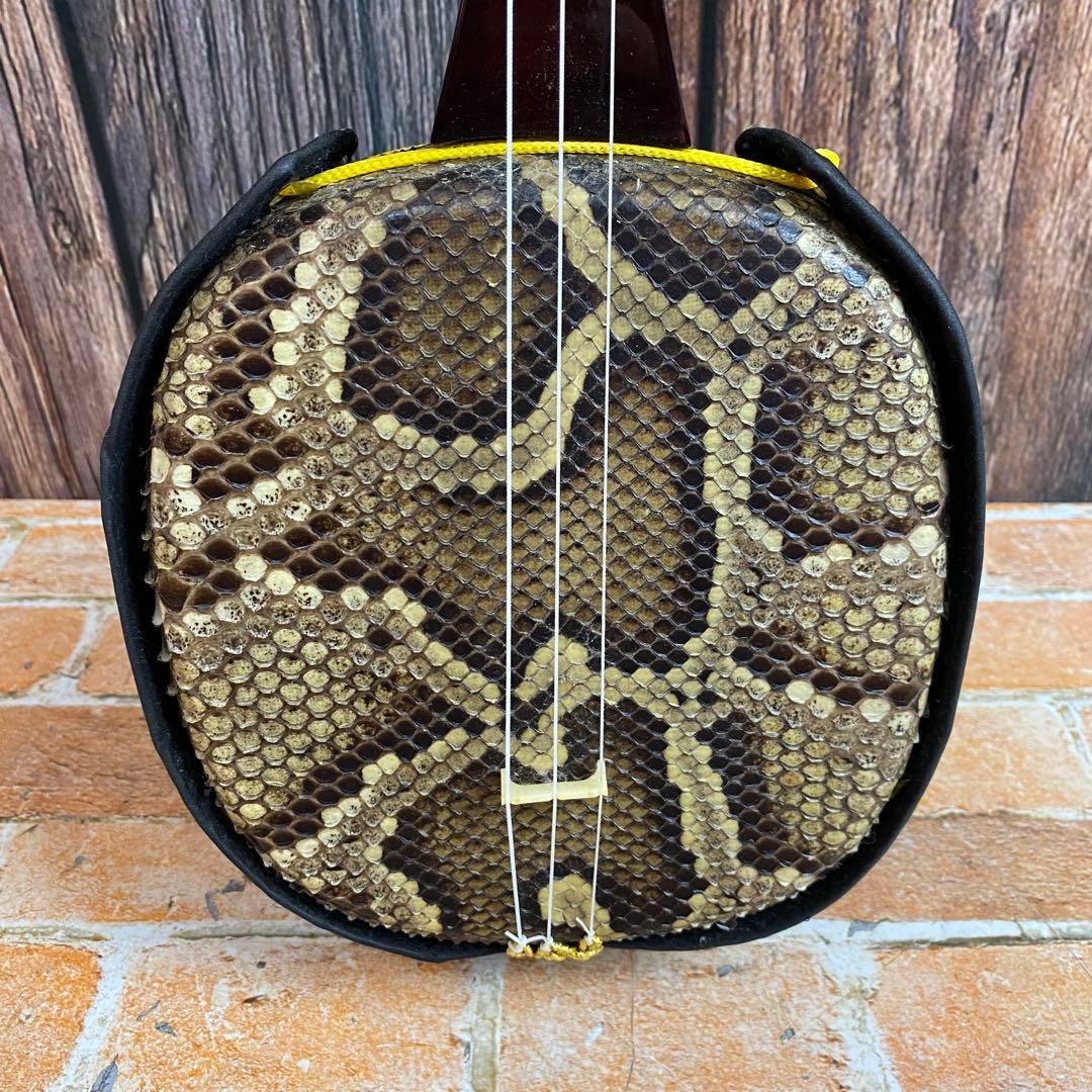 沖縄三線 真壁型 人工蛇革 三線 沖縄 伝統楽器 和楽器