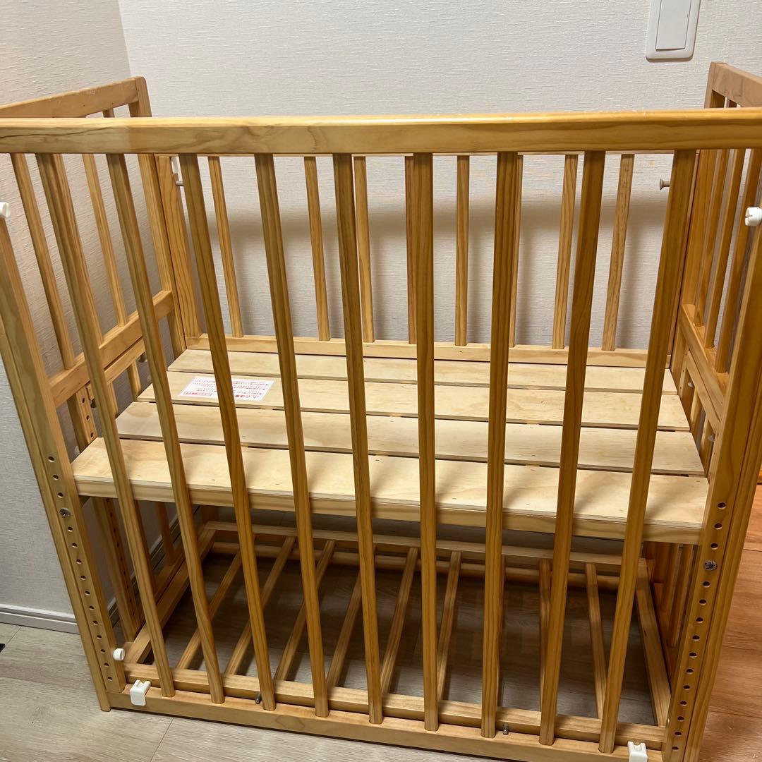 【マツ】ベビーベッド そいねーるロング　添い寝ベッド