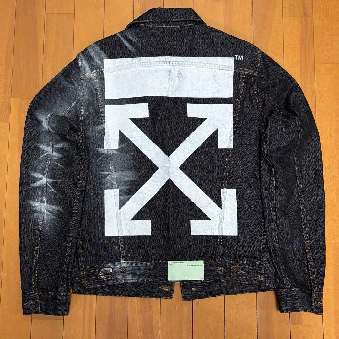 Off-White オフホワイト ブラック ダーク デニムジャケット