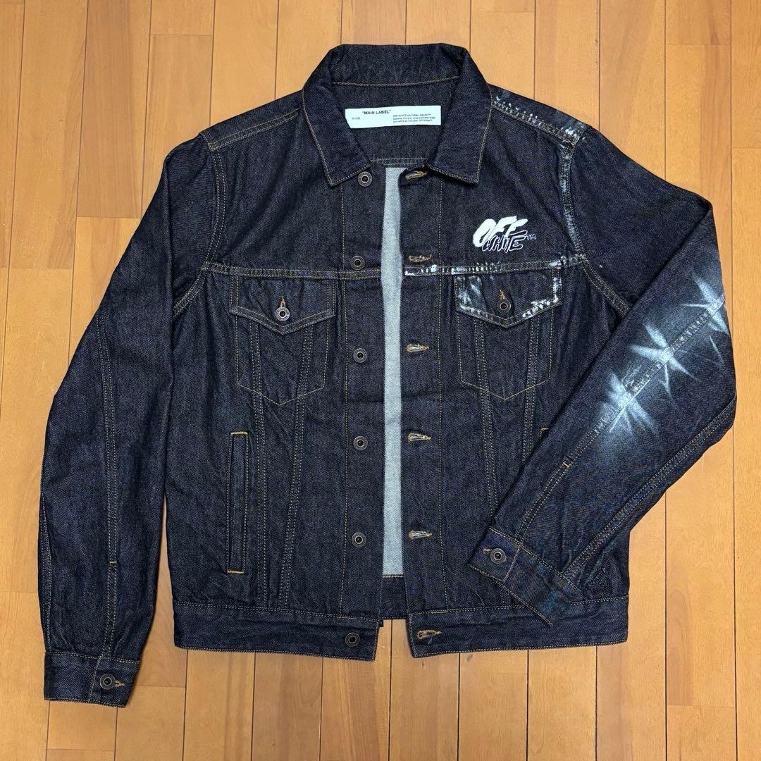 Off-White オフホワイト ブラック ダーク デニムジャケット
