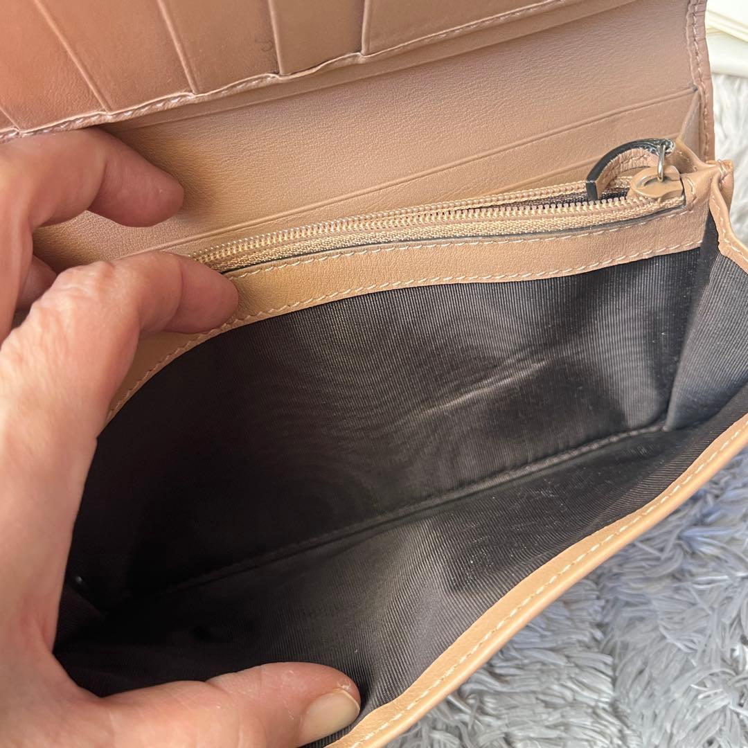 極美品✨GUCCI マイクロシマ　長財布　ベージュ　メンズ　レディース