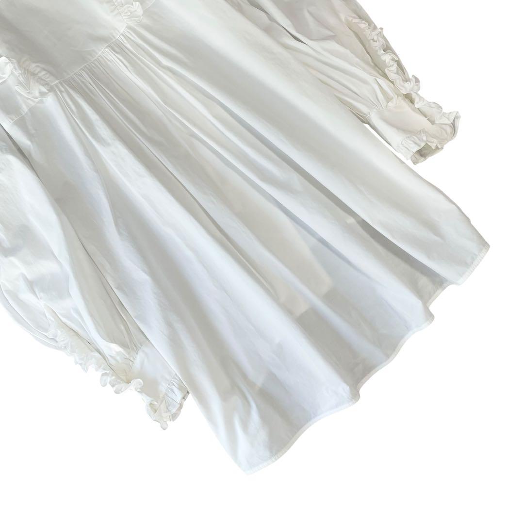 極美品✨ENFOLD FRILL OVER BL フリルオーバーブラウス 白 L