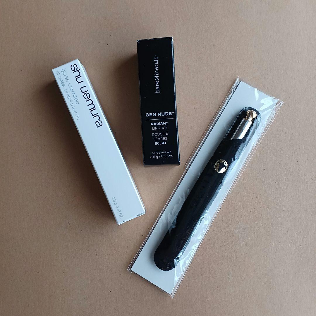 シュウウエムラ·ベアミネラル/リップ·グロス·ブラシ3点セット