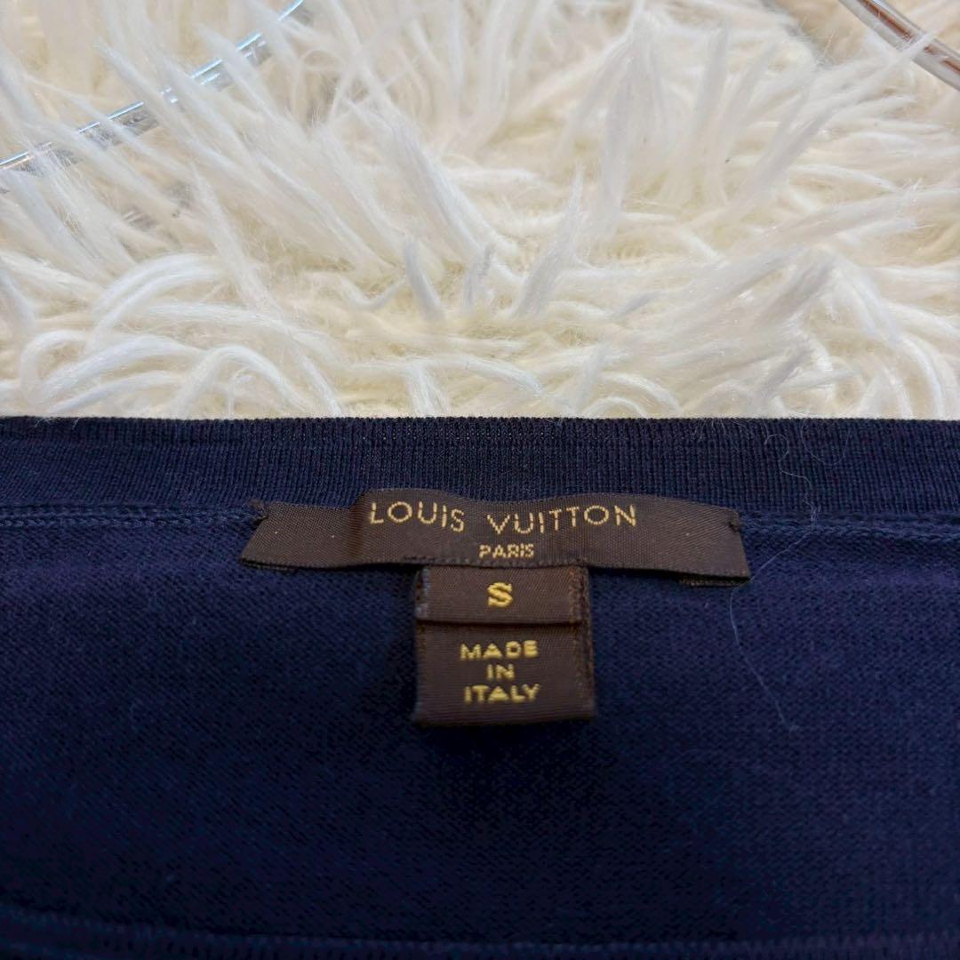 y8484 良品✨ルイヴィトン イタリア製 ロング丈長袖カットソー 濃紺 綺麗め