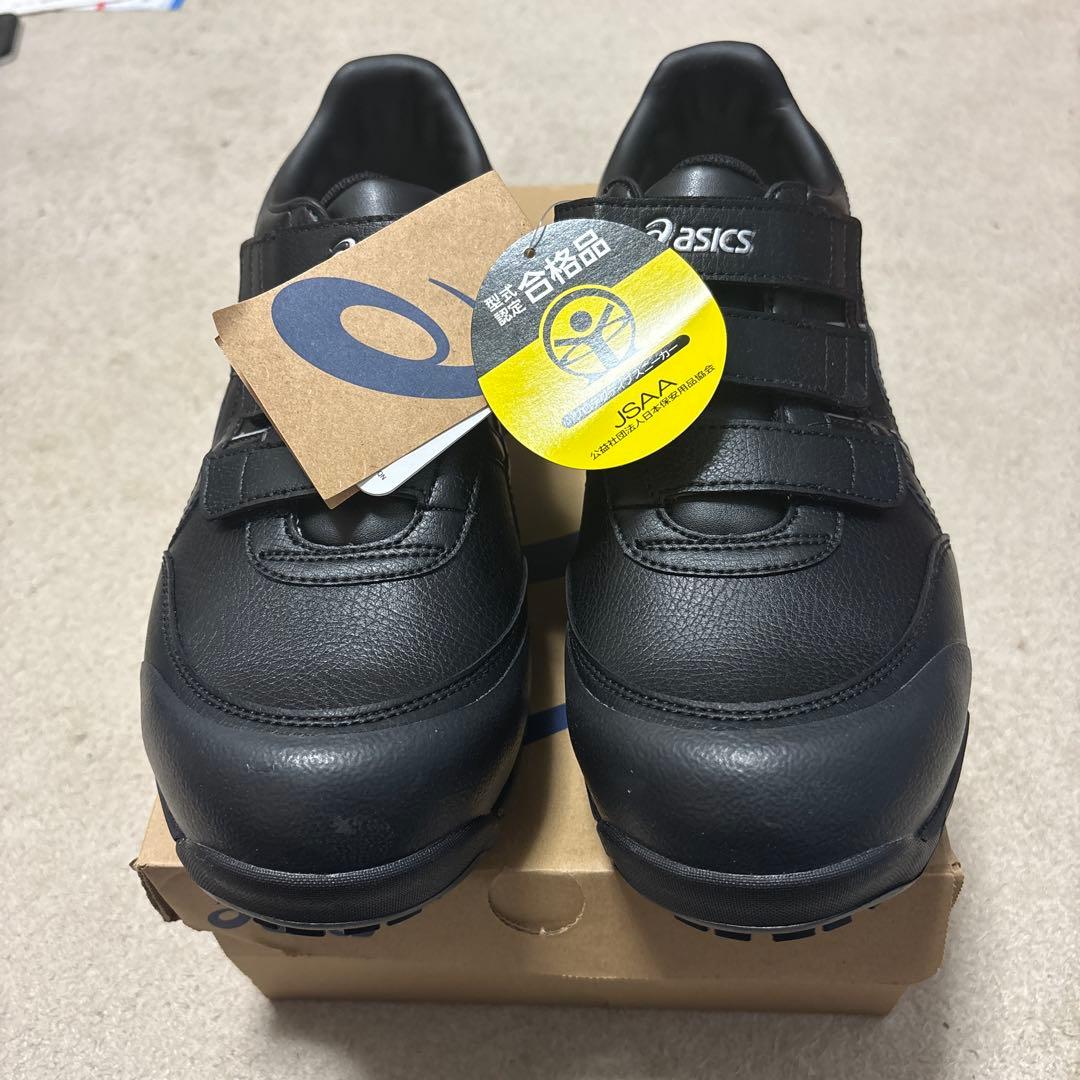 asics 安全靴 黒 ベルクロストラップ JAA認証