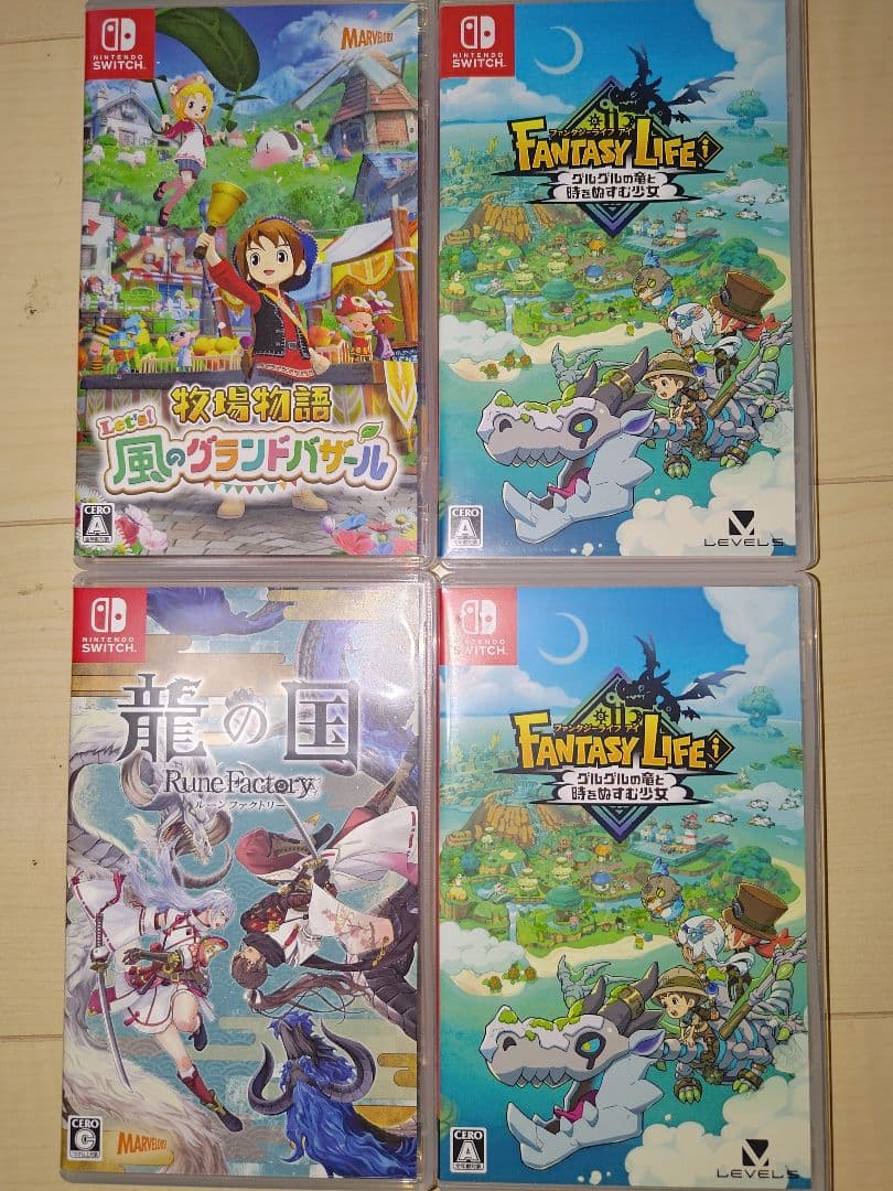 switch ソフトセット 風のグランドバザール ファンタジーライフi 龍の国