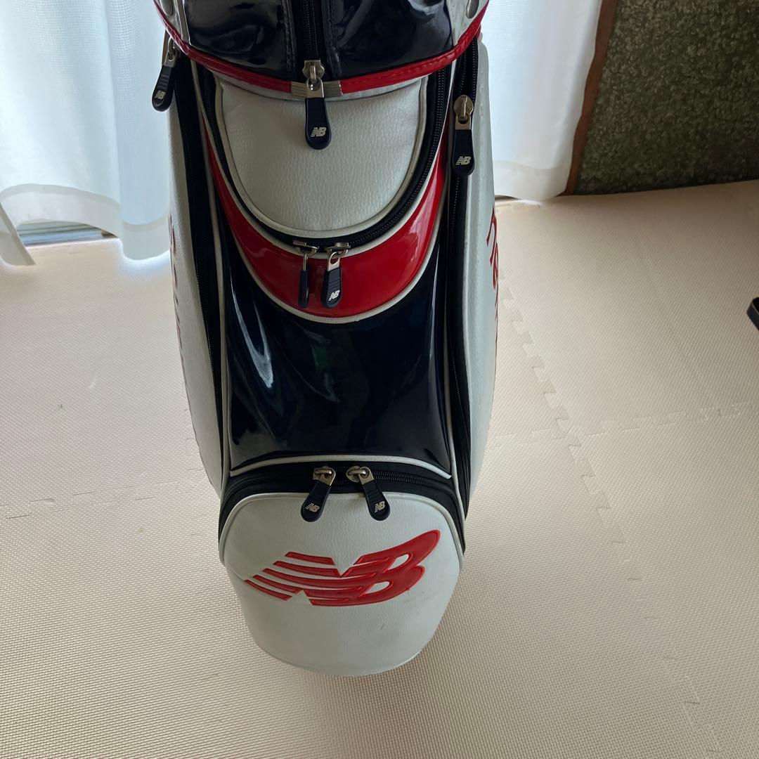 new balance ゴルフキャディバッグ ホワイト/レッド