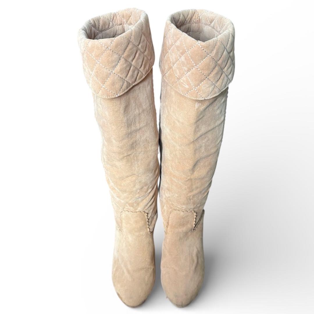 LIZ LISA スエードロングブーツ ベージュ M