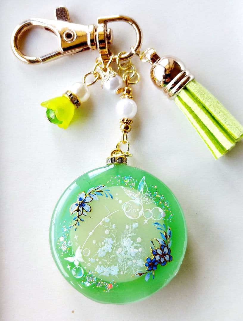 【1604】K☆　レジン　ヘアゴム　ポニーフック　ブロ―チ