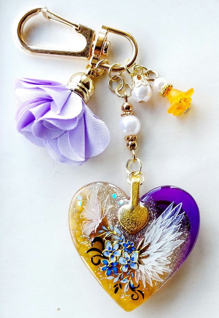 【1604】K☆　レジン　ヘアゴム　ポニーフック　ブロ―チ