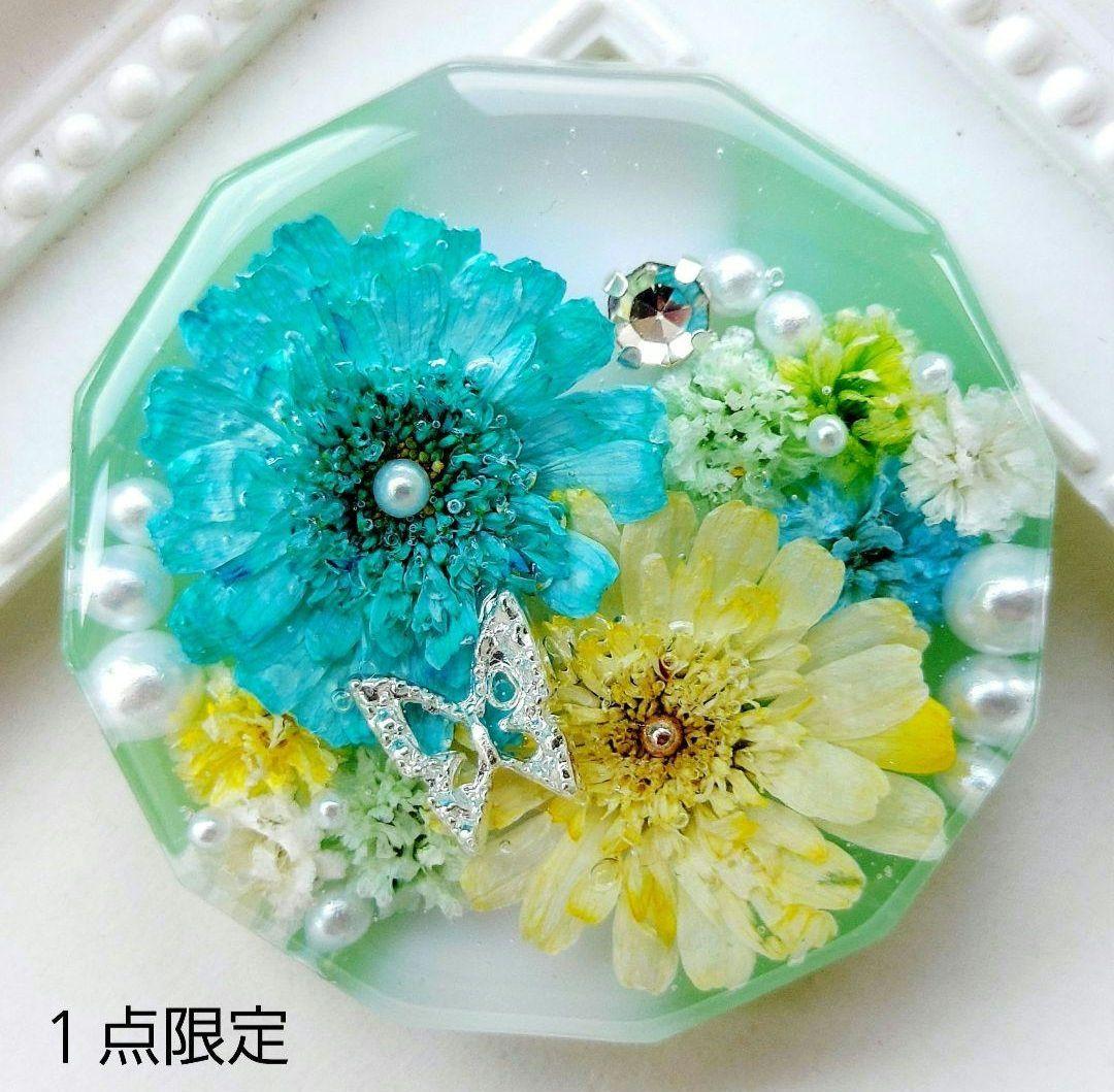 【1604】K☆　レジン　ヘアゴム　ポニーフック　ブロ―チ