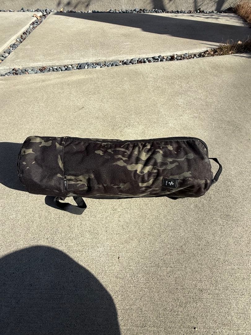 VENTLAX 2WAY タクティカルコット 軽量3kg (ブラックカモ)