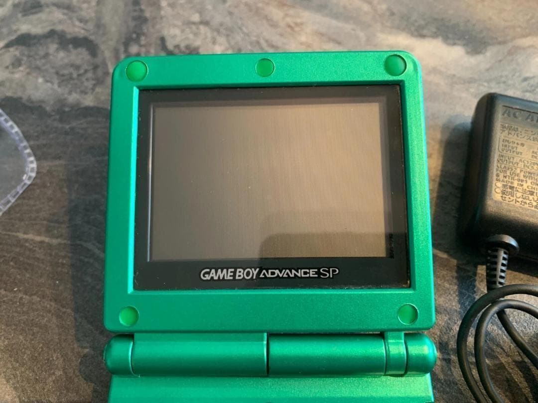 美品 シェル交換品 ゲームボーイアドバンスsp レックウザエディション