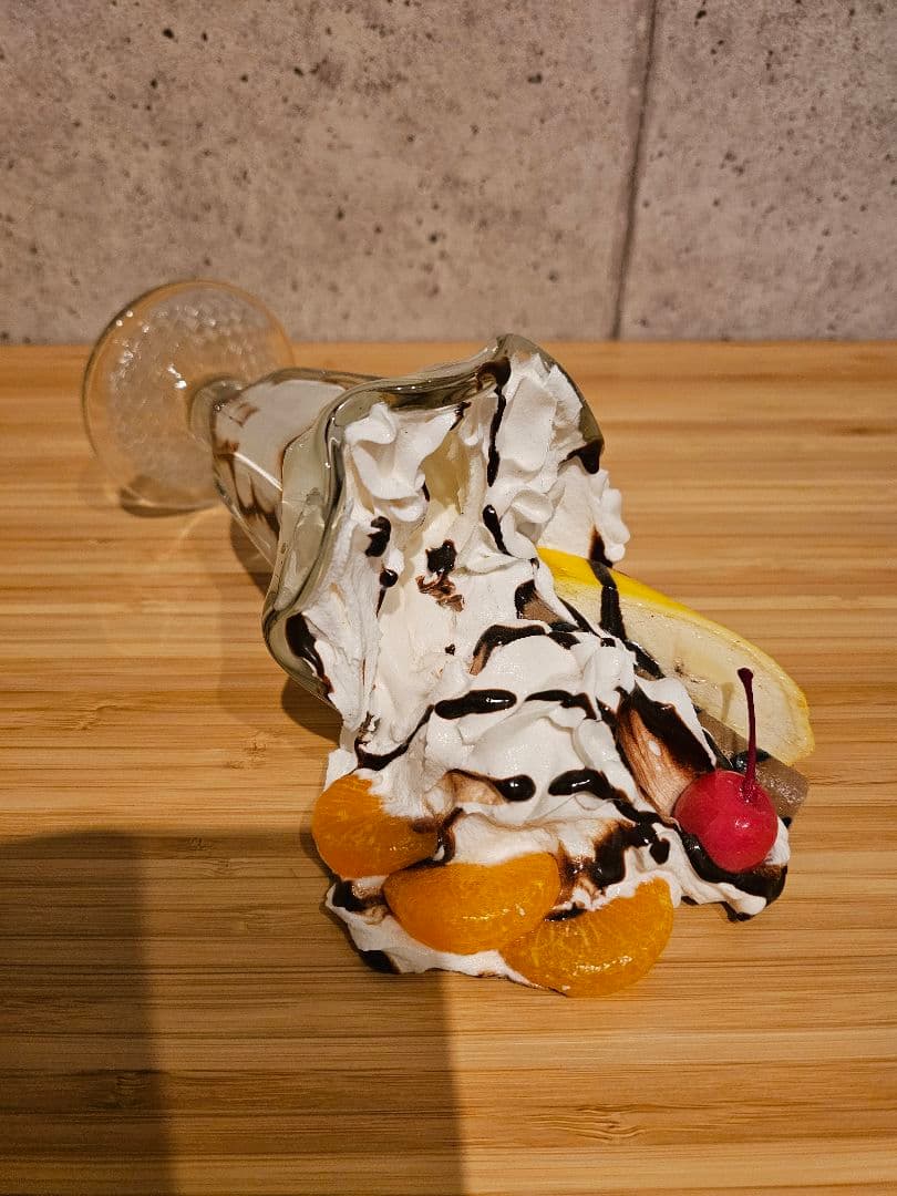 食品サンプル★倒れたパフェ