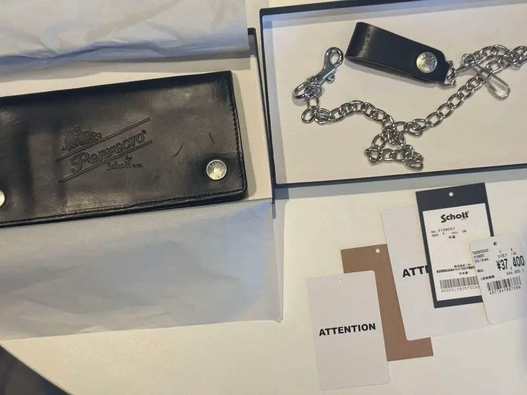 Schott perfect wallet ウォレットチェーン　長財布