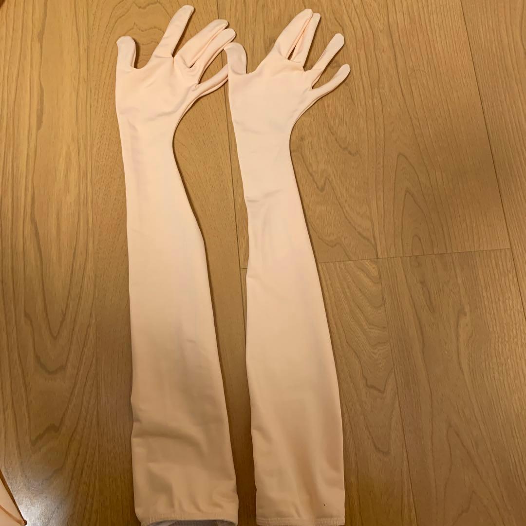 あやめ商店　肌タイツ　谷間加工、手袋付き