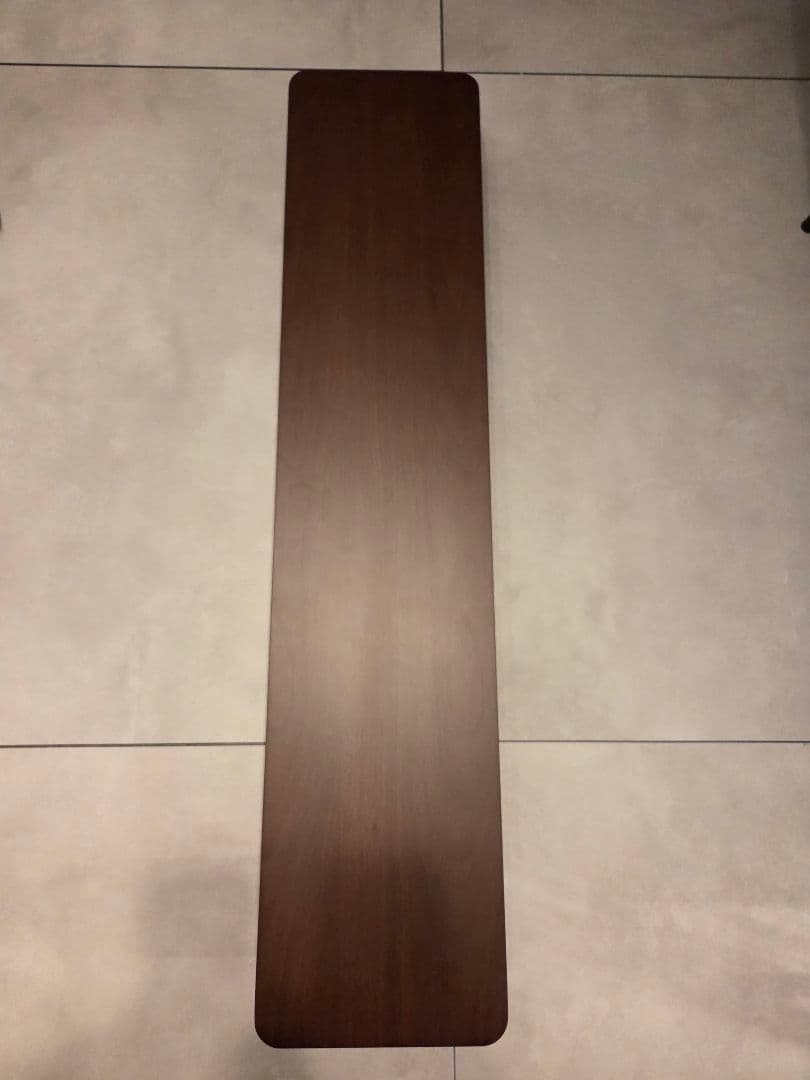 amesoba 木製 デスクシェルフ ダークブラウン