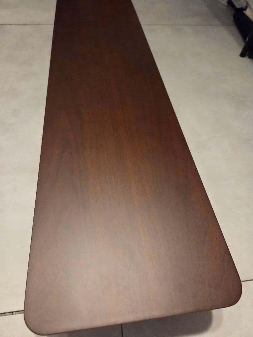 amesoba 木製 デスクシェルフ ダークブラウン