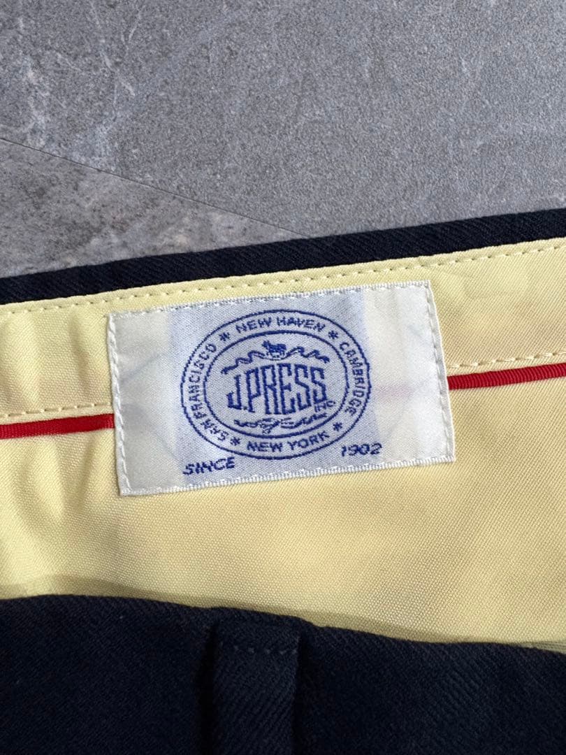 パンツ 90s J.PRESS wide wool slacks dark navy