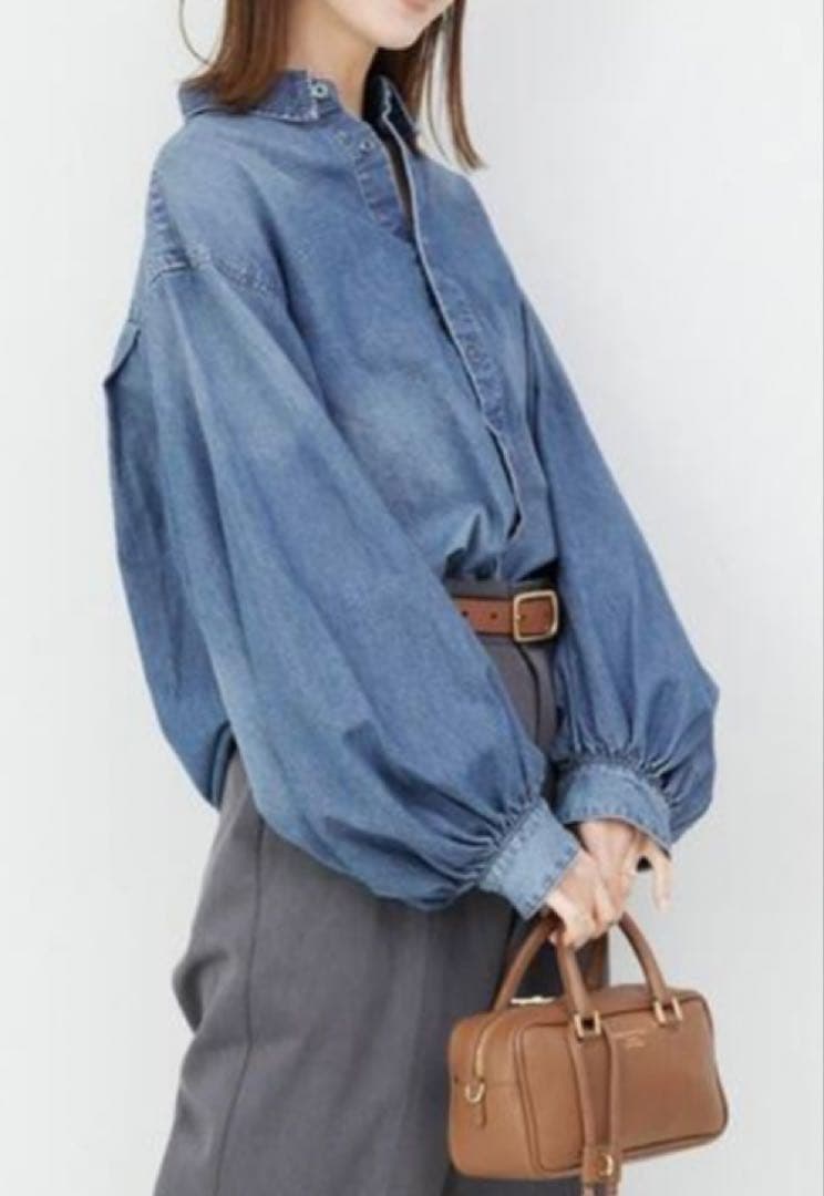 SLOBE IENA LE DENIM WING SLEEVE シャツ
