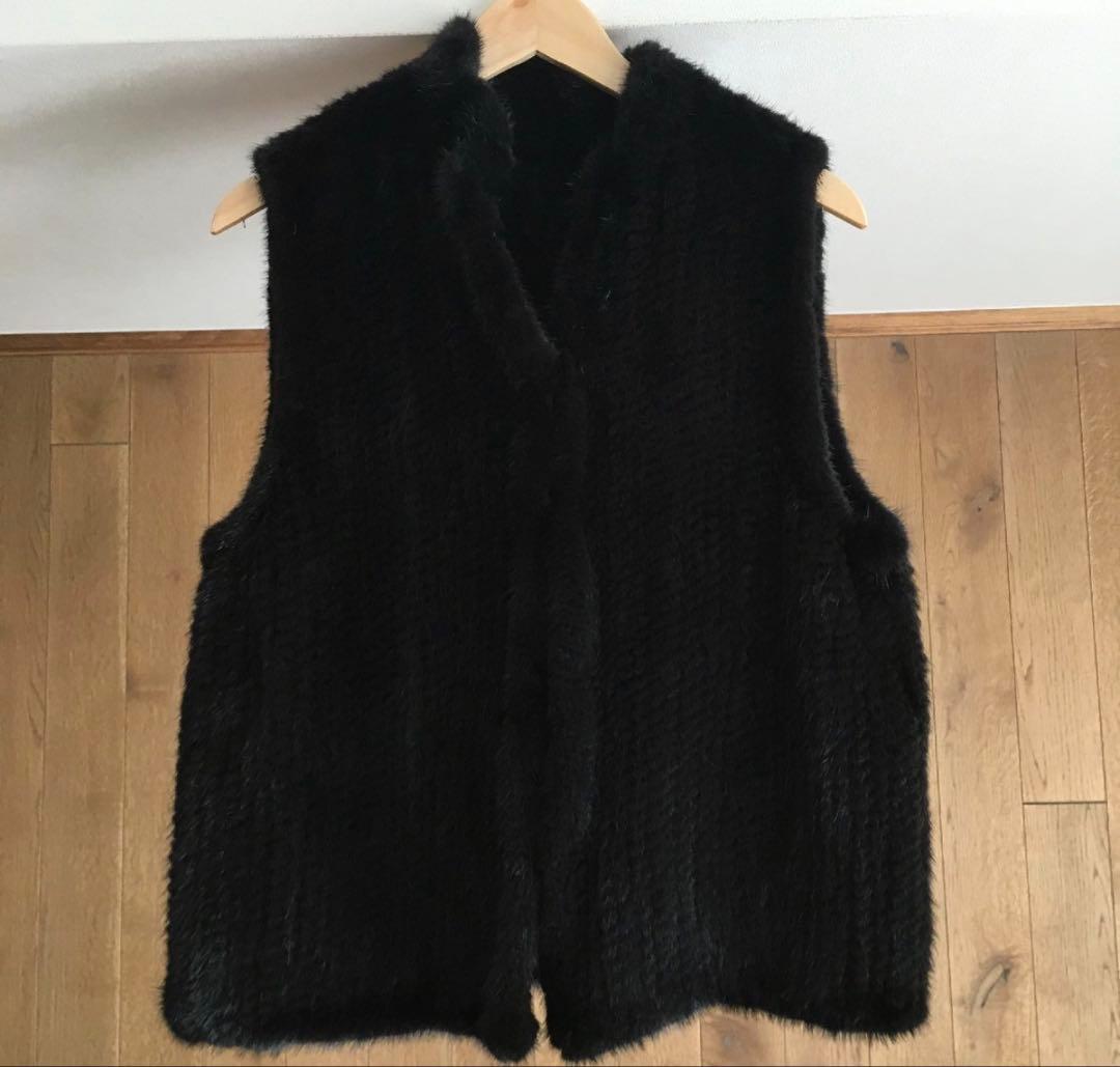 美品　 ミンク　ファー MINK　ベスト 毛皮 　１１号