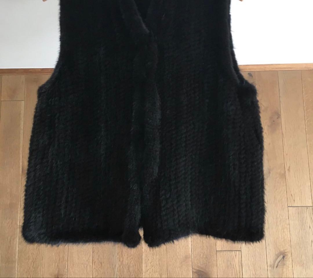 美品　 ミンク　ファー MINK　ベスト 毛皮 　１１号