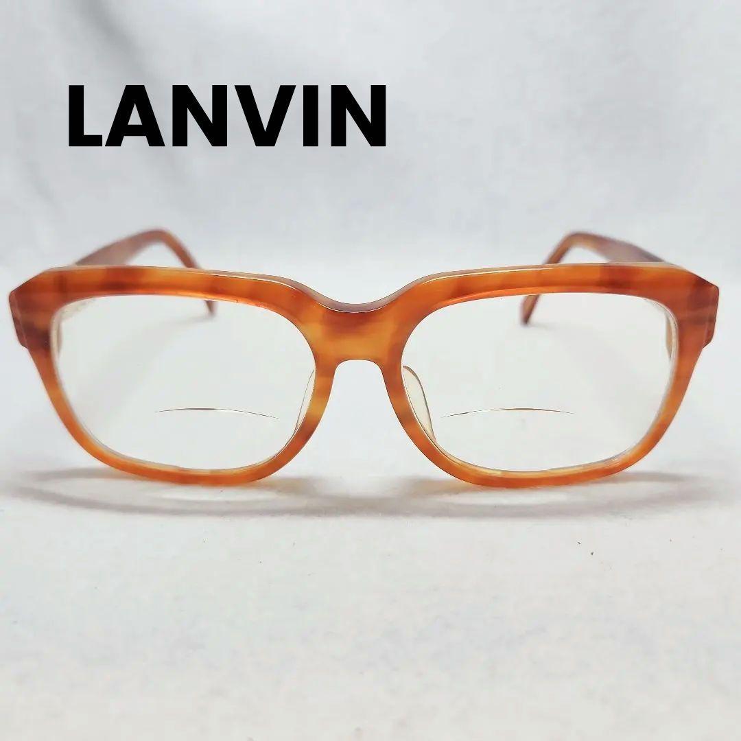 LAVIN ランバン オレンジ 四角 メガネ(度あり)