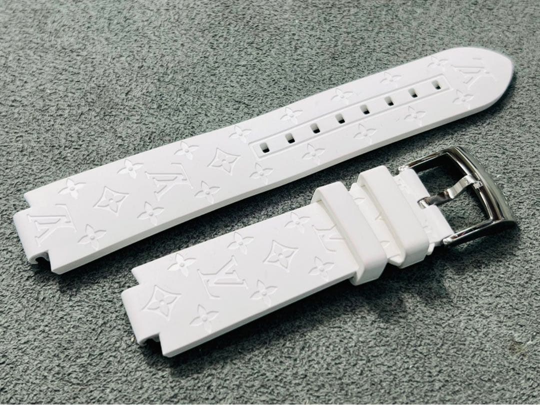 【正規品】ルイ・ヴィトン タンブール用 17mm ホワイトモノグラムラバーベルト