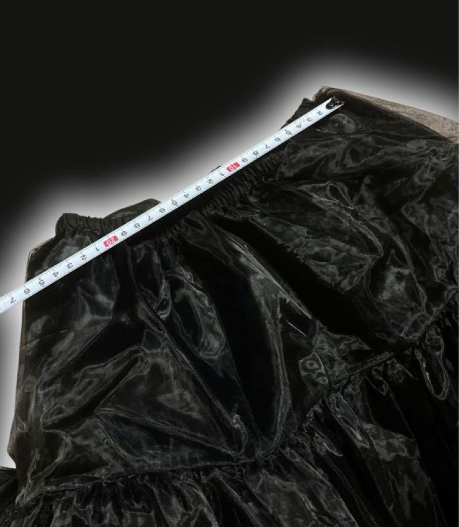 y2kゴシックフリルフェアリーグランジパニエミニスカ00sオーガンジー古着屋