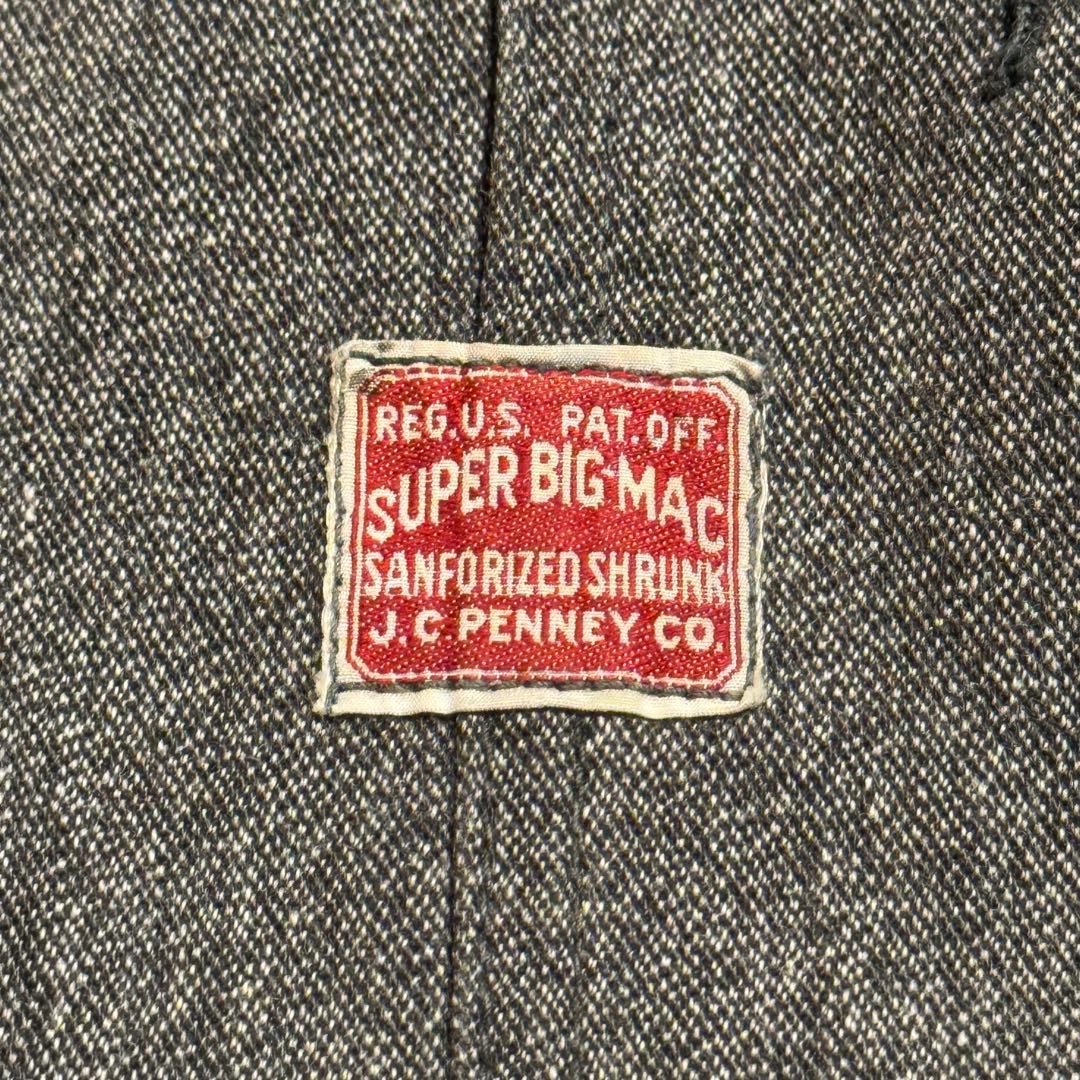 30s 40s SUPER BIGMAC ブラックシャンブレー オールインワン