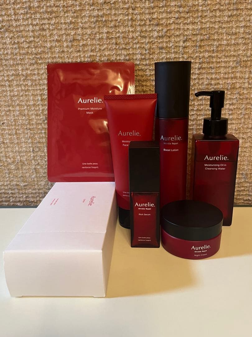 Aurelie スキンケア5点セット&コットンとパック付