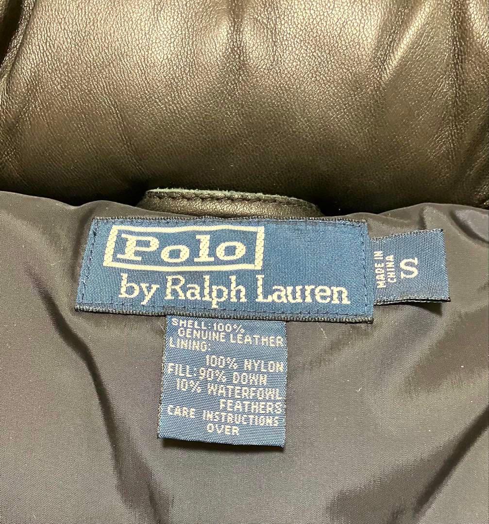 希少 Polo by Ralph Lauren レザーダウンベスト ヴィンテージ