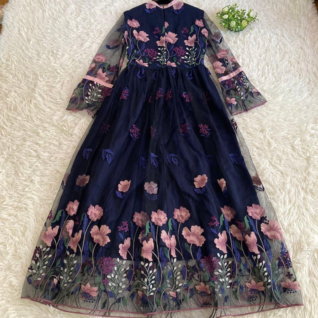 インポート　刺繍　ロングドレス