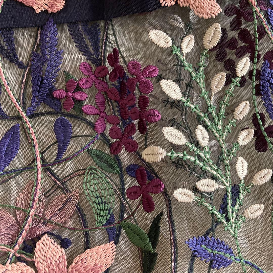 インポート　刺繍　ロングドレス