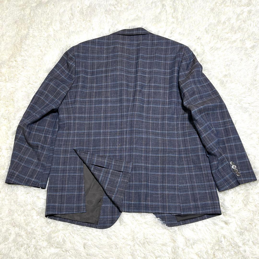 新品 タグ付き D'UBAN 背抜き テーラードジャケット 格子柄 3L