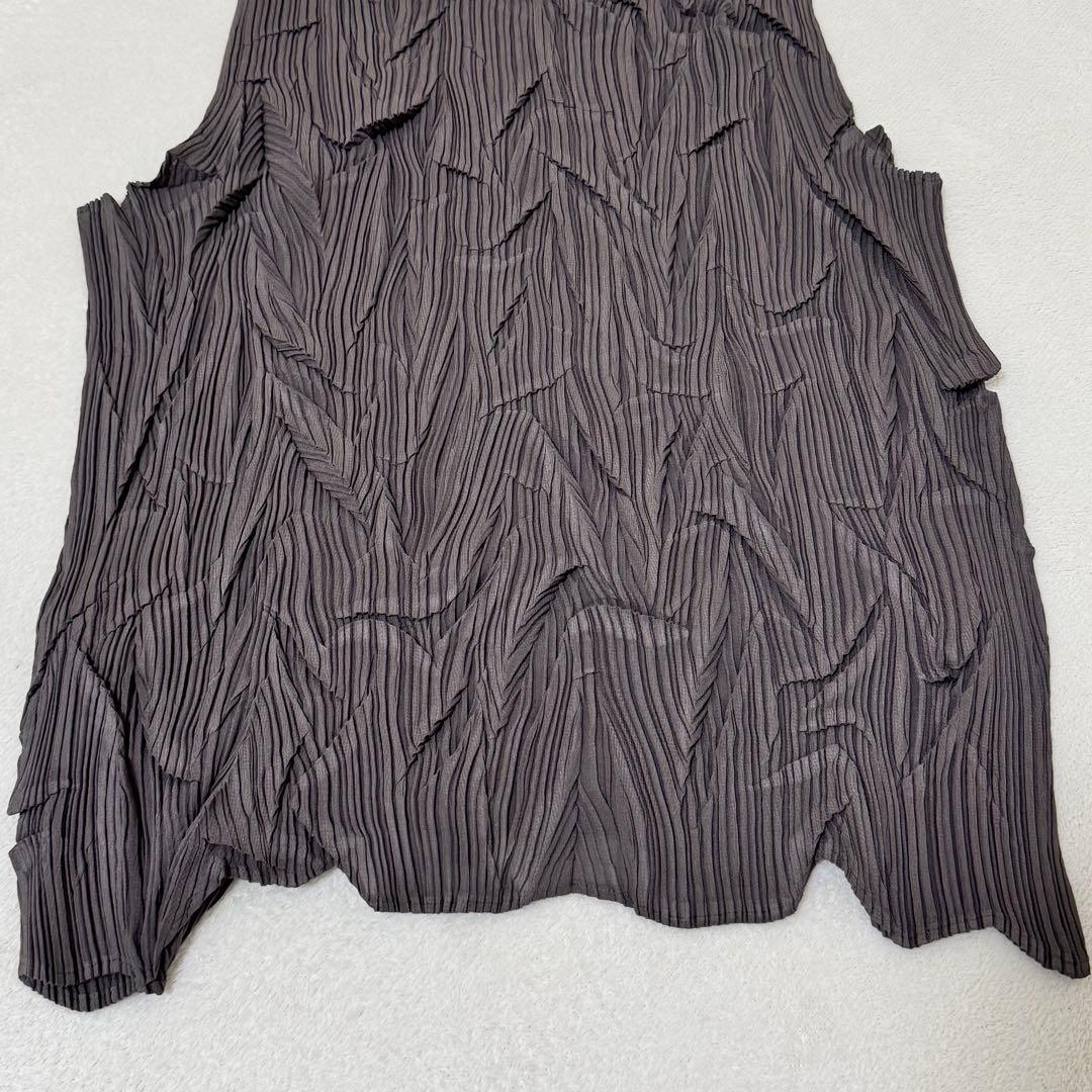極美品✨ISSEY MIYAKE 立体プリーツ　変形　グレー　チュニック