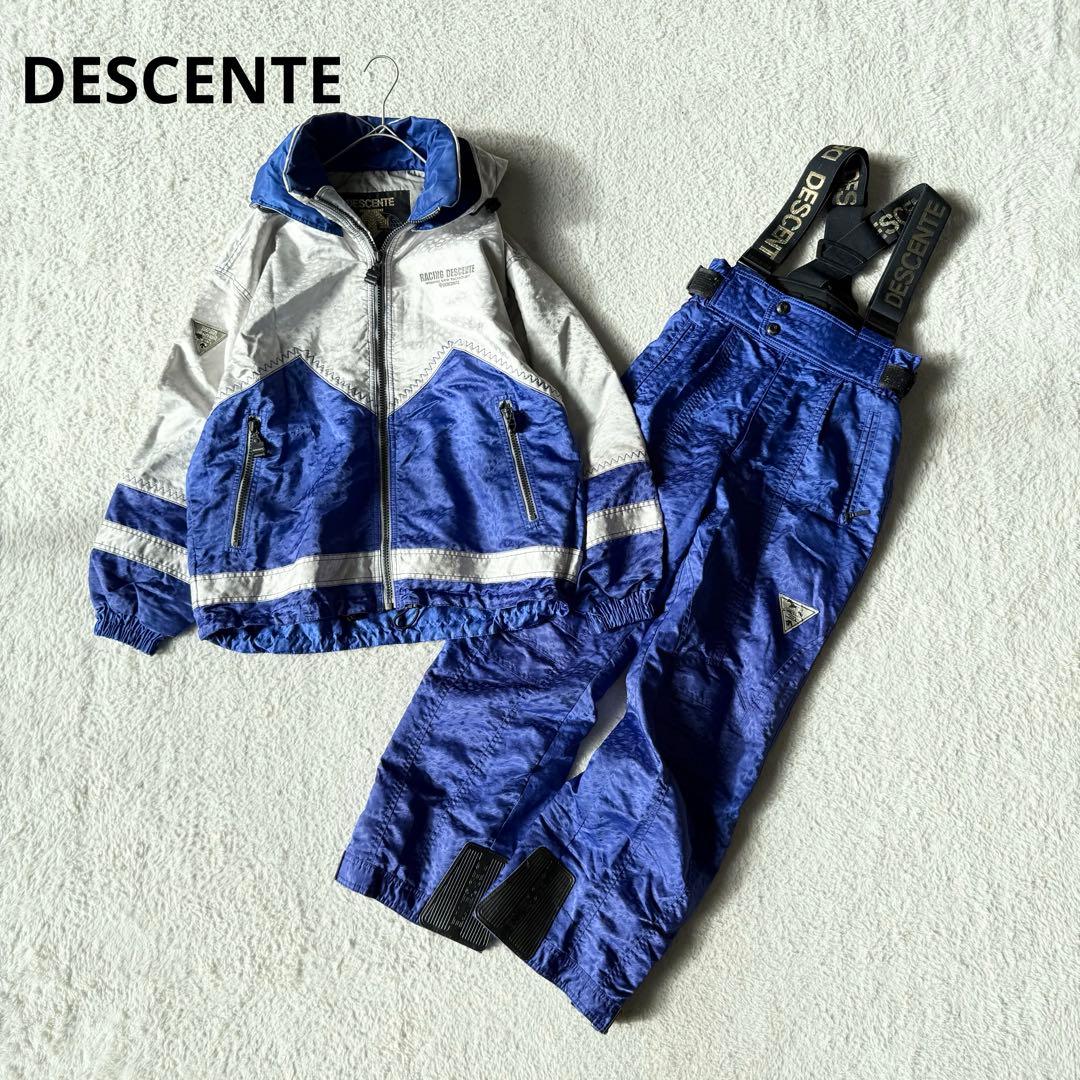 デサント スキーウェア 上下 洗える ウィンタースポーツ 男女兼用 M ブルー