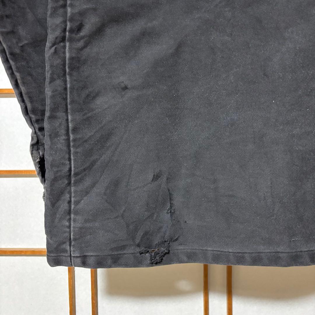 ユーロワークジャケット　カバーオール　モールスキン　黒　52　ヨーロッパ古着