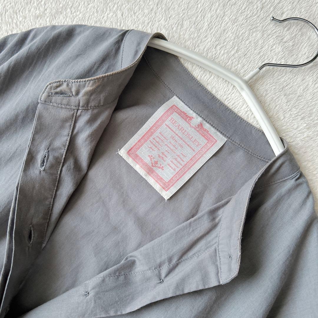 BEARDSLEY✨ギャザーロングワンピース　ゆったり　洗える　グレー　綿100