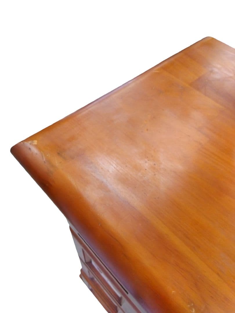 カントリー　北欧　アンティーク　タイルタンス　4段チェスト