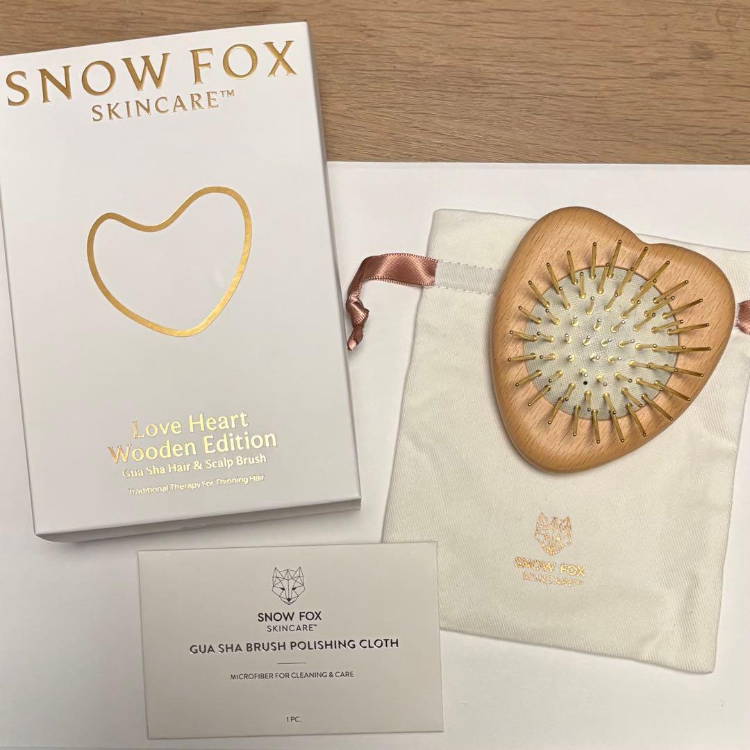 プレミアム FOX カッサ ウッド ミニハート ヘアブラシ