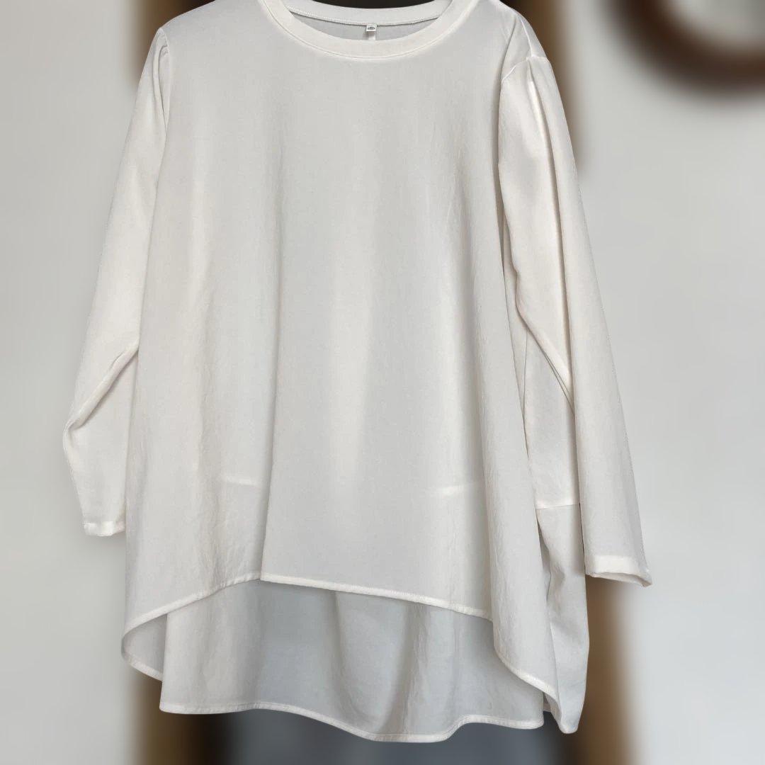 ビアズリー beardsley 後ろドレープTブラウス　0サイズ　未使用