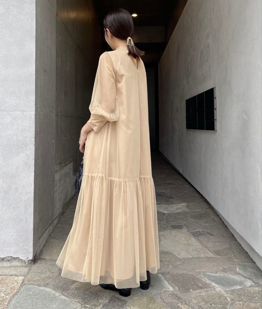 CAPRICIEUX LE'MAGE チュールハイネックワンピース