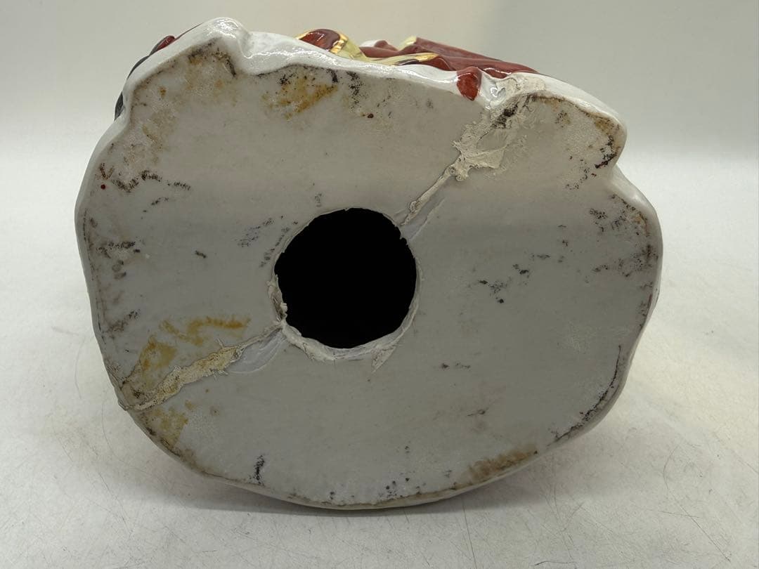 中国　景徳鎮製　色絵　禄星寿星像　送料込み251222