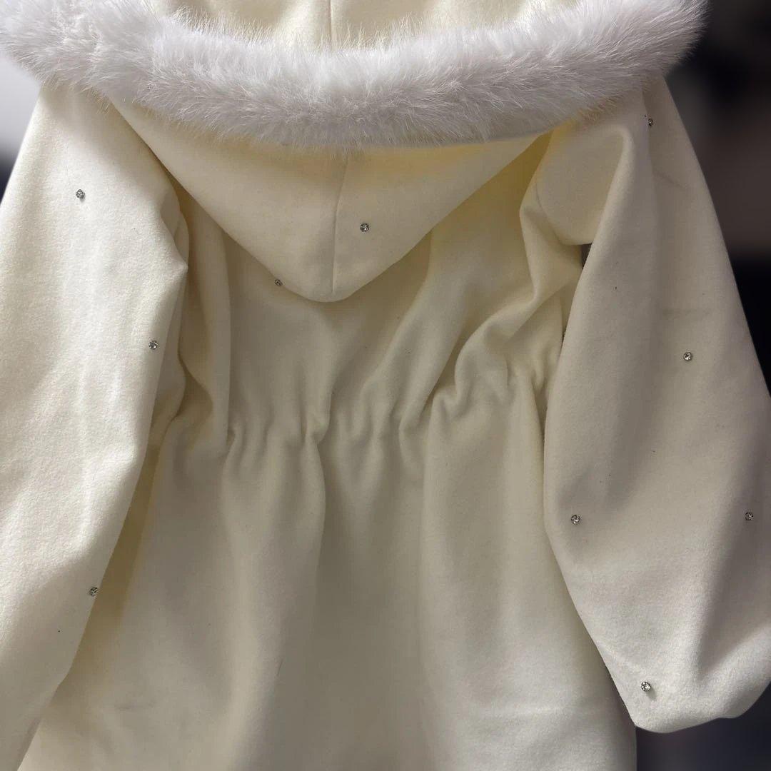 ビジュー付き女の子コート