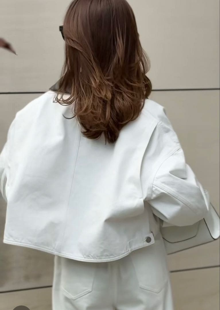 regleam アクセントカラーデニムジャケット ホワイト